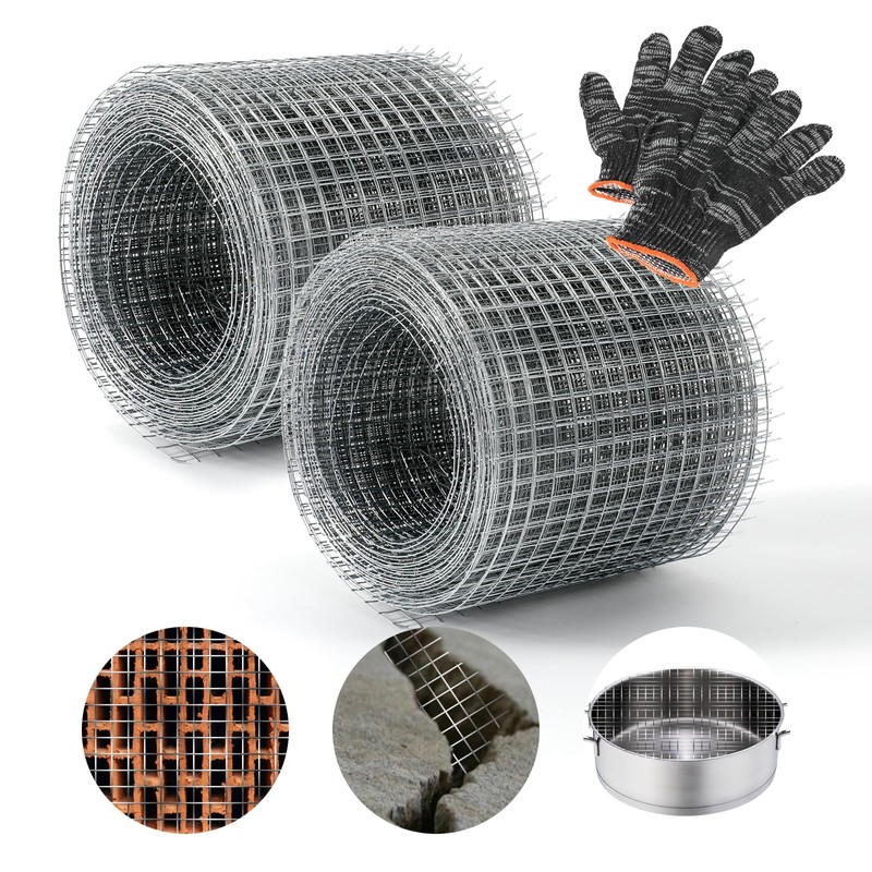 2 Rolls Wire Mesh Metal Mesh Fine Mesh 10 cm