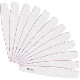 CGBE Limas Para Uñas: 12 Limas De Uñas Lavables De Doble Cara Para Uñas De Gel, Acrílicas Y Naturales, Juego De Limas Profesionales Para Manicura, Grano: 150/150