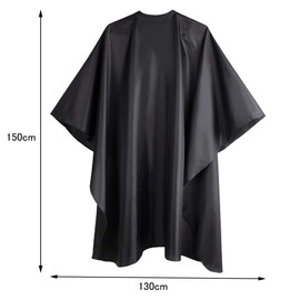 BTtime Hair Apron, Haircut Cape for Easy Hairdressing at Home, Waterproof, Hair Dye Cape for Adults, Foldable, Anti-Static, Haircut, Adjustable, Hairdresser, Professional Hair Styling Tool (Black),