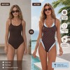 Vintage Polka Dot One-Piece Swimsuit for Women – Reversible Halter