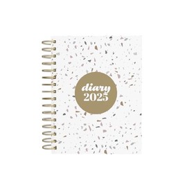 Collins Scandi 2025 Diary - A5 Week to View Journal - Light Blue - (E-PW53.57-25) - Weekly Planner with Hardback Wiro-Bound Covers and Recycled Paper