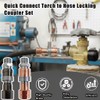 Oxy Acetylene Torch Hose Quick Connects B-Size 9/16"-18 4PCS