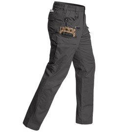 CARWORNIC Men's Stretch Tactical Pants Water-Resistant Ripstop Flex Cargo Work Pants Lightweight Carpenter Construction Utility Pants Waterproof EDC Outdoor Hunting Hiking Trousers with 11 Pockets