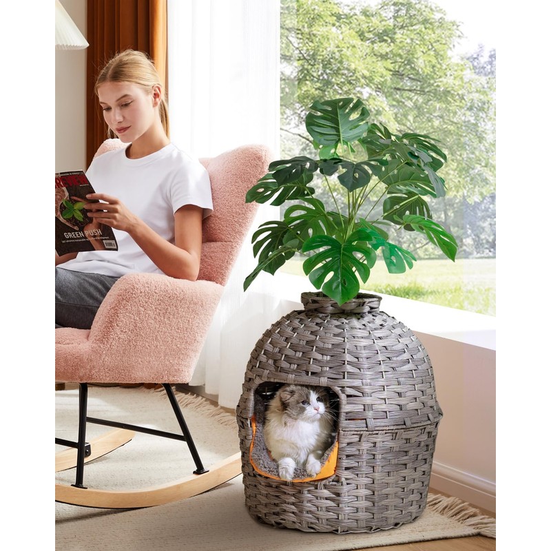 SETVSON Cat Litter Box Plant Furniture Hidden Cat Litter Box