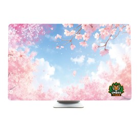 Umbrotiger 32-inch monitor dust cover, elastic polyester sunshade, 31" 32" 33" 34" computer screen cover, LCD/LED/HD panel protective film (31-34 inches) (Pink)