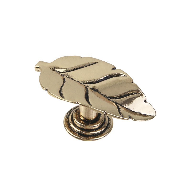 Geesatis 4 Pcs Leaf Knobs Cabinet Knobs Door Handles for