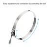 PATIKIL T-Bolt Hose Clamps with Spring, 4 Pack 304 Stainless