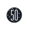 Round Prismatic 50th Birthday Badge | Party Accessories | Black