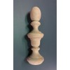 10” Tall x 2.5" Wide Wood Finial. Choice: Cherry-Mahogany-Hard Maple-Red