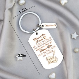 MOEXUKO Teacher Gifts for Women Best Teacher Keychain Teacher Appreciation Gifts for Her Inspirational Gifts for Teacher Best Friend Teachers Day Birthday Thanksgiving Thank You Gifts for Teacher