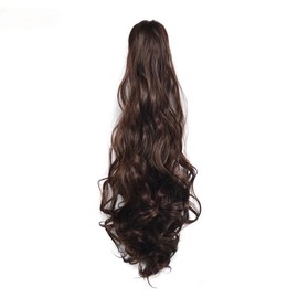 Premium Wavy Clip-In Hair Extensions Dark Burgundy