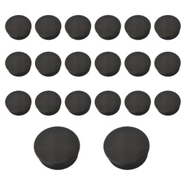 20 Pcs Round Plastic Plugs, Black Tube Inner End Caps, 40mm Cover for Furniture Chair Desk Leg Tables Foot, Pipe