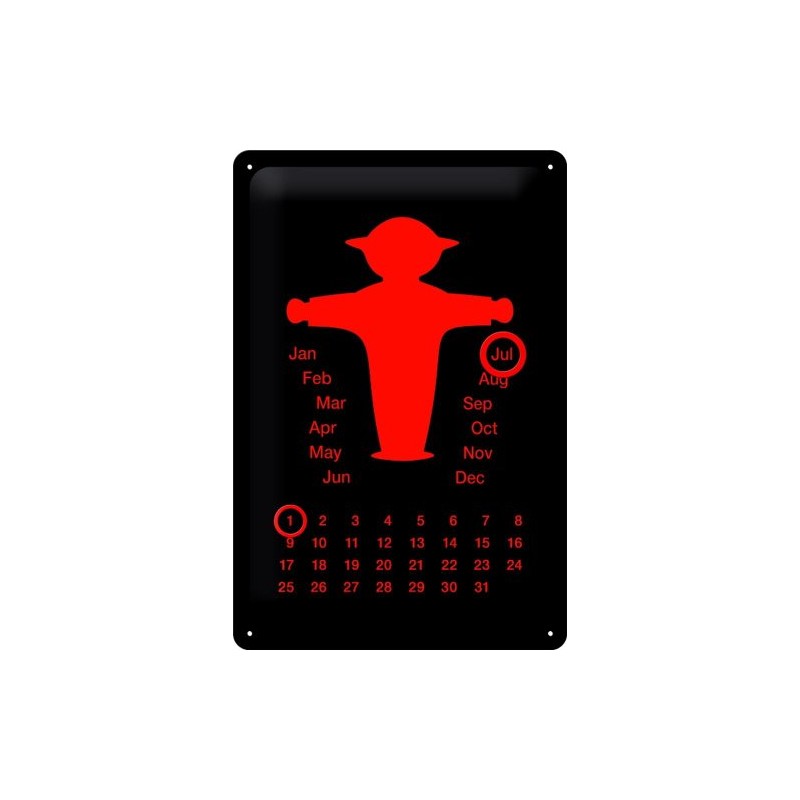 Nostalgic-Art Ampelmann calendar 20259 Metal Sign 20 x 30 CM