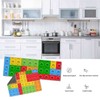 SDIZDIPK Kitchen Rugs and Mats Non Skid Washable，Colorful Bricks,Anti-Fatigue Floor