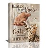 Christian Cat Wall Art Cat Jesus Pictures Wall Decor Religious