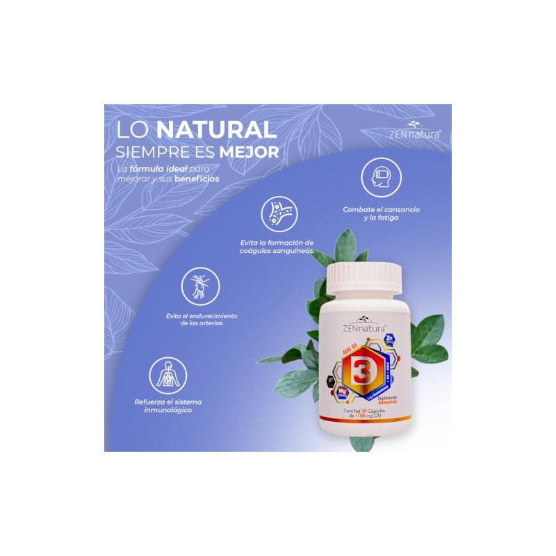 Suplemento Alimenticio D3 con Magnesio, K2 y Zinc