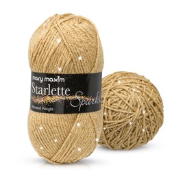 Mary Maxim Starlette Sparkle Yarn, 4 Medium Worsted Weight Yarn for Knitting and Crocheting, Acrylic Polyester Blend for Blankets, Clothing, and Decor, 196 Yards Topaz