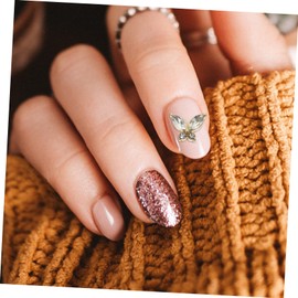 Baluue 20pcs Butterfly Nail Charms Easy to Use Nail Decorations for Stylish Manicure for Parties Events for Women and Girls