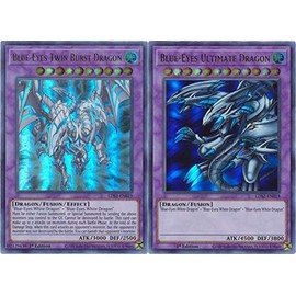 Blue-Eyes Fusion Set: Blue-Eyes Twin Burst Dragon - LDS2-EN019 - Ultra + Blue-Eyes Ultimate Dragon - LDS2-EN018 - Ultra| Legendary Duelists Season 2 [LDS2] 1st Edition Singles