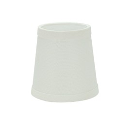 Aspen Creative 32719-2A, Empire Clip-On Chandelier Lamp Shade, White, 3" Top x 4" Bottom x 4" Slant Height, Set of 2