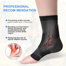ACWOO Ankle Brace, Pack of 2 Adjustable Bandage Ankle, Sports Protect Ankle Brace, High Elastic Ankle Support for Football, Running, Cycling (XL)