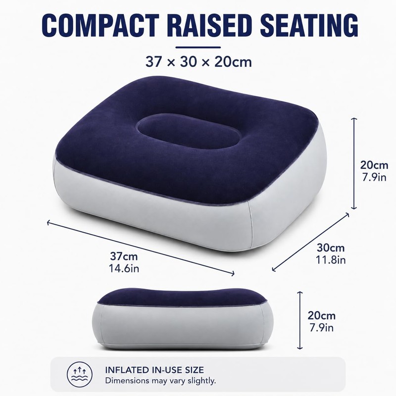 Soyinht 1PC Inflatable Seat Cushion, 37 x 30 x 20cm,