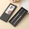 HRLORK Metal Chopsticks 2 Pairs Stainless Steel Chopsticks Reusable Use