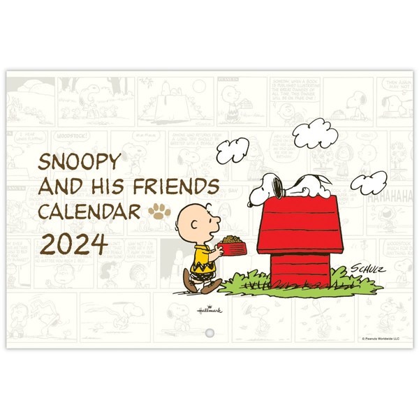Hallmark 824-273 Japan Hallmark Snoopy 2024 Calendar Wall Hanging Small Peanuts