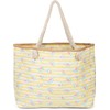 styleBREAKER 02012287 Women's XXL Beach Bag with Stripes and Melon