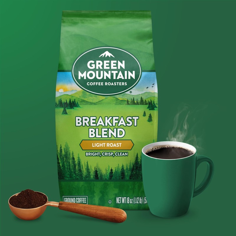 Green Mountain Coffee Roasters Breakfast Blend, Ground Coffee, Bagged 18