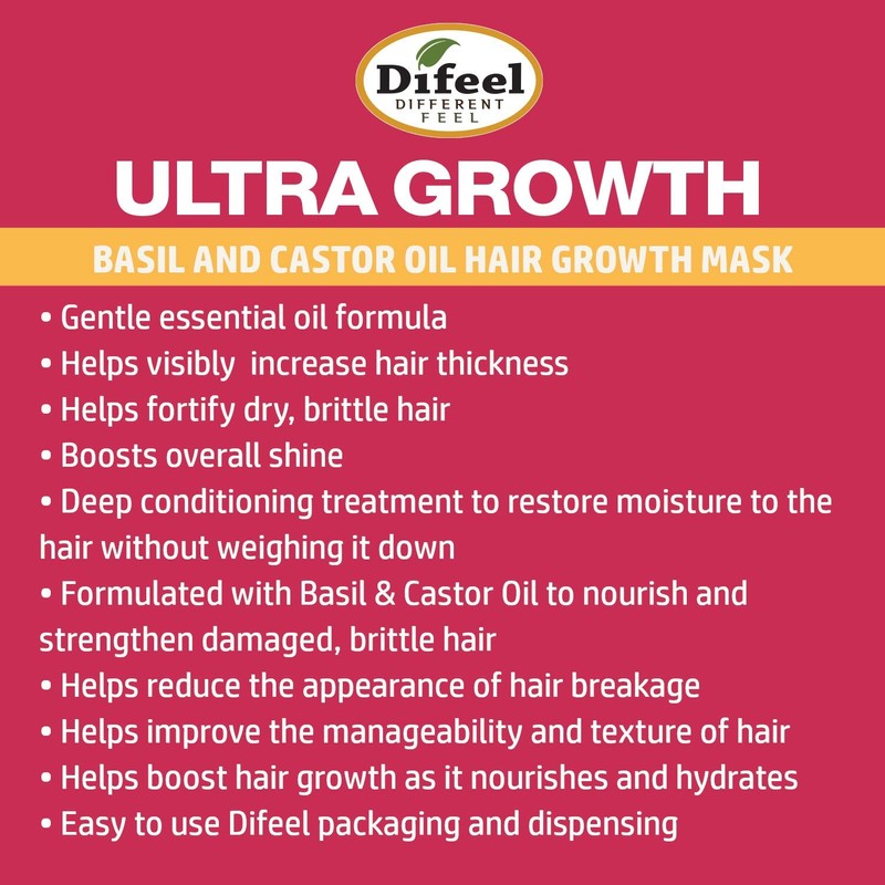 Difeel Ultra Growth Basil & Castor Oil Pro Growth Hair