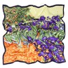 Prettystern Ladies Silk Scarf with Van Gogh Impressionism Art Motif,