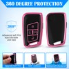 QBUC for Volkswagen Key Fob Cover, TPU Protection Key Case