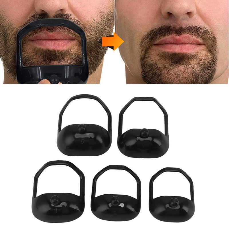 15pcs Beard Shaving Template 5 Size Precise Trimming Beard Shaping