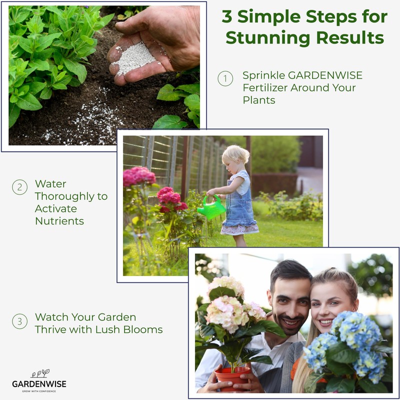 GARDENWISE Slow Release Hydrangea Fertilizer with Iron & Sulfur –