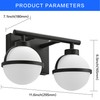 SOLFART Black Bathroom Light Fixture 2 Light Bathroom Vanity Light
