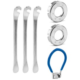 QWORK® Spoke Wrench, Bicycle Spoke Tensioner, Nipple Tensioner, Bicycle Tyre Repair Set