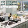 Dish Drying Rack for Kitchen with Adjustable Spout Utensil Holder