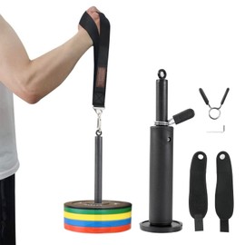 PANTIK Arm Wrestling Training Strap Loading Pin Round Cap Bottom with Wrist Brace Hand Grip Arm Finger Forearm Training Equipment for Cable Machine and Free Weight