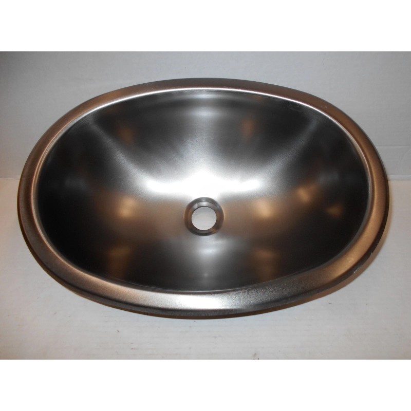 K&B *12 X 17 OVAL GREY METAL SINK SINGLE BOWL