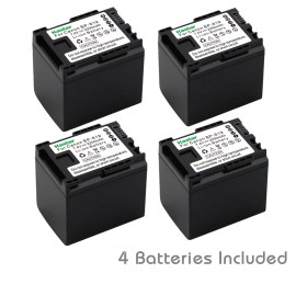 Kastar Battery BP819 for Canon BP-807 BP-809 BP-819 BP-827 Vixia HF10 HF100 HF11 - 4 Batteries