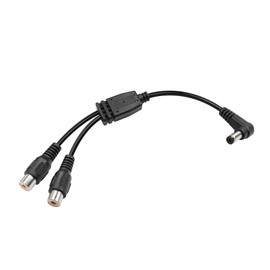 PNGKNYOCN Short DC Power Splitter Right Angle 5.5mm x 2.1mm Male to Double RCA Female Cable, for Car Mounted Dual Screen DC Adapter Power Cable