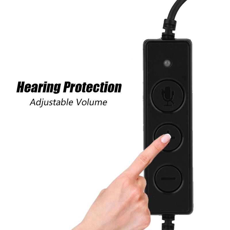 Call Center USB Headset Light Weight Noise Cancelling USB Call