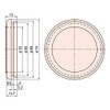 Joe Prince Takeshita Membrane Grommet, φ2.4 x 0.13 inches (60