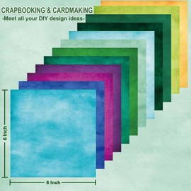 DANDOULAI Scrapbook Paper Pad 6"x6", 24 Sheets - Retro Patterned Cardstock Paper for Card Making, Scrapbooking, DIY Crafts