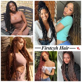 8 Packs Faux Locs Crochet Hair For Black Women Soft Locs 14 Inch Crochet Faux Locs Hair Goddess Locs Crochet Hair For Butterfly Locs Crochet Hair Pre Looped(1B)