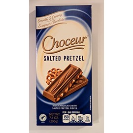 Choceur Smooth & Creamy European Chocolate: Crunchy Salted Caramel, Milk Caramel, Salted Pretzel (Salted Pretzel)