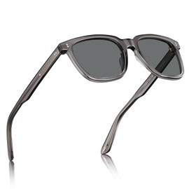 CARFIA Vintage Polarized Sunglasses for Men Acetate Square Frame Driving Glasses UV400 Protection