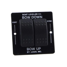 Insta-Trim | Boat Leveler 12725 Rocker Switches With Black Switch Plate
