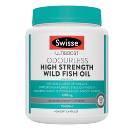 Swisse Ultiboost Odourless High Strength Wild Fish Oil 1500mg 400 Capsules